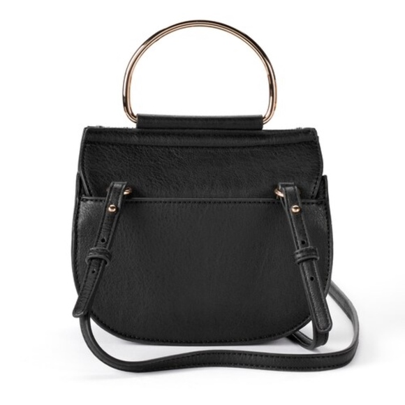 LC LAUREN CONRAD Delice Bag Fuzzy Faux Fur Flap Crossbody Bohemian Shadow Blue - Picture 3 of 5